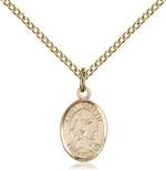 St. Colette Medal<br/>9268 Oval, Gold Filled