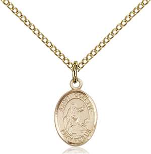 St. Colette Medal<br/>9268 Oval, Gold Filled