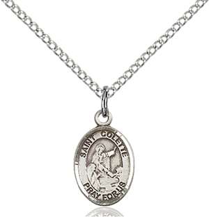 St. Colette Medal<br/>9268 Oval, Sterling Silver