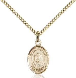 St. Bruno Medal<br/>9270 Oval, Gold Filled