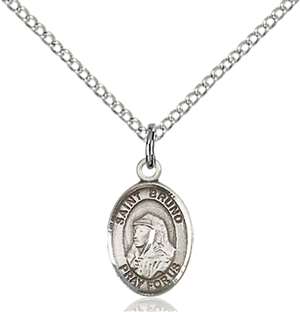 St. Bruno Medal<br/>9270 Oval, Sterling Silver