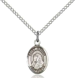 St. Bruno Medal<br/>9270 Oval, Sterling Silver