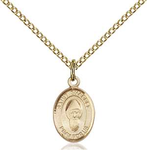 St. Sharbel Medal<br/>9271 Oval, Gold Filled
