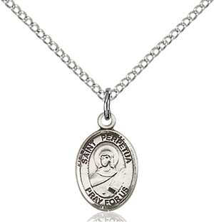 St. Perpetua Medal<br/>9272 Oval, Sterling Silver