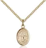 St. Isidore the Farmer Medal<br/>9276 Oval, Gold Filled