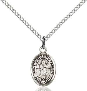 St. Isidore the Farmer Medal<br/>9276 Oval, Sterling Silver