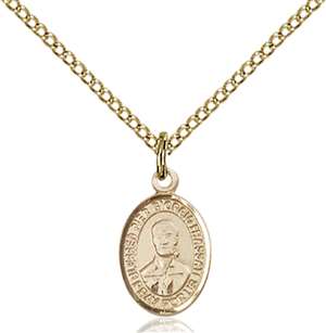 Blessed Pier Giorgio Frassati Medal<br/>9278 Oval, Gold Filled