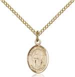 St. Susanna Medal<br/>9280 Oval, Gold Filled