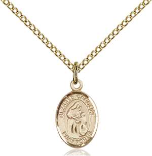 Blessed Caroline Gerhardinger Medal<br/>9281 Oval, Gold Filled