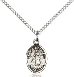 Blessed Karolina Kozkowna Medal<br/>9283 Oval, Sterling Silver