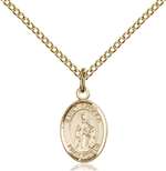 St. Angela Merici Medal<br/>9284 Oval, Gold Filled