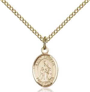 St. Angela Merici Medal<br/>9284 Oval, Gold Filled