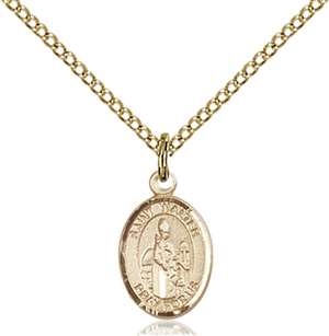 St. Walter of Pontnoise Medal<br/>9285 Oval, Gold Filled