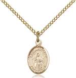 St. Deborah Medal<br/>9286 Oval, Gold Filled