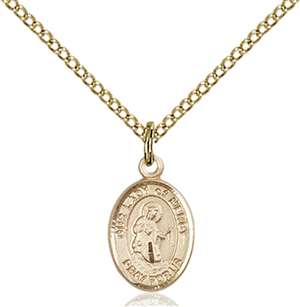Our Lady of Mercy Medal<br/>9289 Oval, Gold Filled