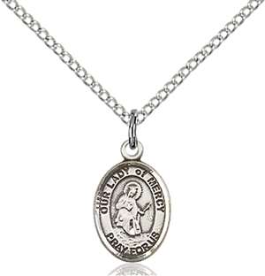 Our Lady of Mercy Medal<br/>9289 Oval, Sterling Silver