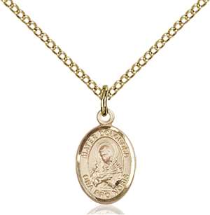 Mater Dolorosa Medal<br/>9290 Oval, Gold Filled