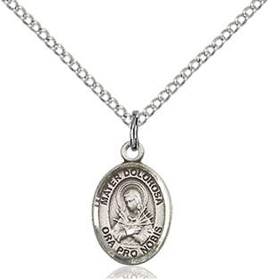Mater Dolorosa Medal<br/>9290 Oval, Sterling Silver
