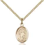 St. Aedan of Ferns Medal<br/>9293 Oval, Gold Filled