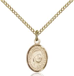 Blessed Teresa of Calcutta Medal<br/>9295 Oval, Gold Filled