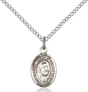 Blessed Teresa of Calcutta Medal<br/>9295 Oval, Sterling Silver