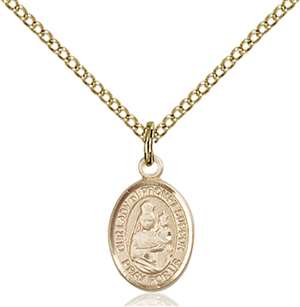 Our Lady of Prompt Succor Medal<br/>9299 Oval, Gold Filled