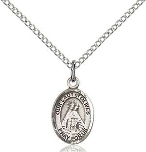 Our Lady of Olives Medal<br/>9303 Oval, Sterling Silver