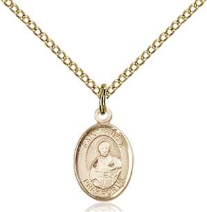 St. Pius X Medal<br/>9305 Oval, Gold Filled