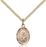St. Meinrad Of Einsideln Medal<br/>9307 Oval, Gold Filled