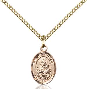 St. Meinrad Of Einsideln Medal<br/>9307 Oval, Gold Filled