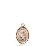 St. Meinrad Of Einsideln Medal<br/>9307 Oval, 14kt Gold