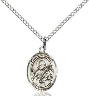 St. Meinrad of Einsideln Medal<br/>9307 Oval, Sterling Silver