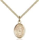 St. Christina the Astonishing Medal<br/>9320 Oval, Gold Filled