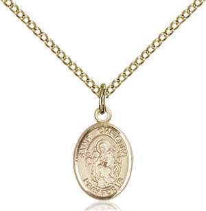 St. Christina the Astonishing Medal<br/>9320 Oval, Gold Filled