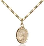 St. Gianna Medal<br/>9322 Oval, Gold Filled