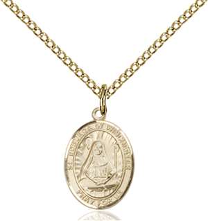 St. Edburga of Winchester Medal<br/>9324 Oval, Gold Filled