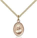 St. Luigi Orione Medal<br/>9326 Oval, Gold Filled