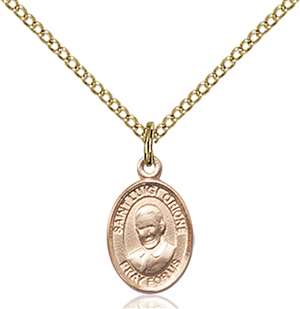 St. Luigi Orione Medal<br/>9326 Oval, Gold Filled