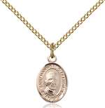 St. Hannibal Medal<br/>9327 Oval, Gold Filled