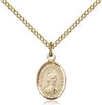 St. Louis Marie De Montfort Medal<br/>9330 Oval, Gold Filled