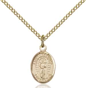 St. Matthias the Apostle Medal<br/>9331 Oval, Gold Filled