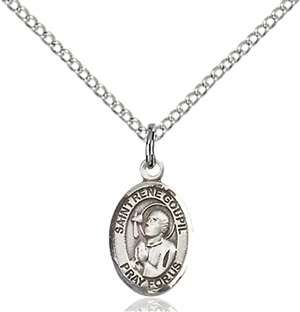 St. Rene Goupil Medal<br/>9334 Oval, Sterling Silver