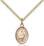 St. Catherine Of Sweden Medal<br/>9336 Oval, Gold Filled