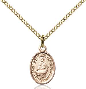 St. Catherine Of Sweden Medal<br/>9336 Oval, Gold Filled