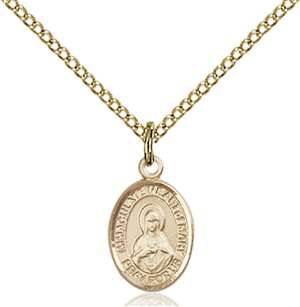 Immaculate Heart of Mary Medal<br/>9337 Oval, Gold Filled
