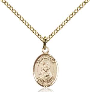 St. Rafka Medal<br/>9338 Oval, Gold Filled