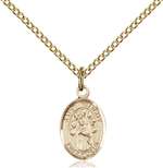St. Felicity Medal<br/>9341 Oval, Gold Filled