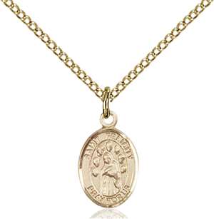 St. Felicity Medal<br/>9341 Oval, Gold Filled