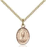 St. Anselm Of Canterbury Medal<br/>9342 Oval, Gold Filled