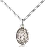 St. Catherine of Alexandria Medal<br/>9343 Oval, Sterling Silver